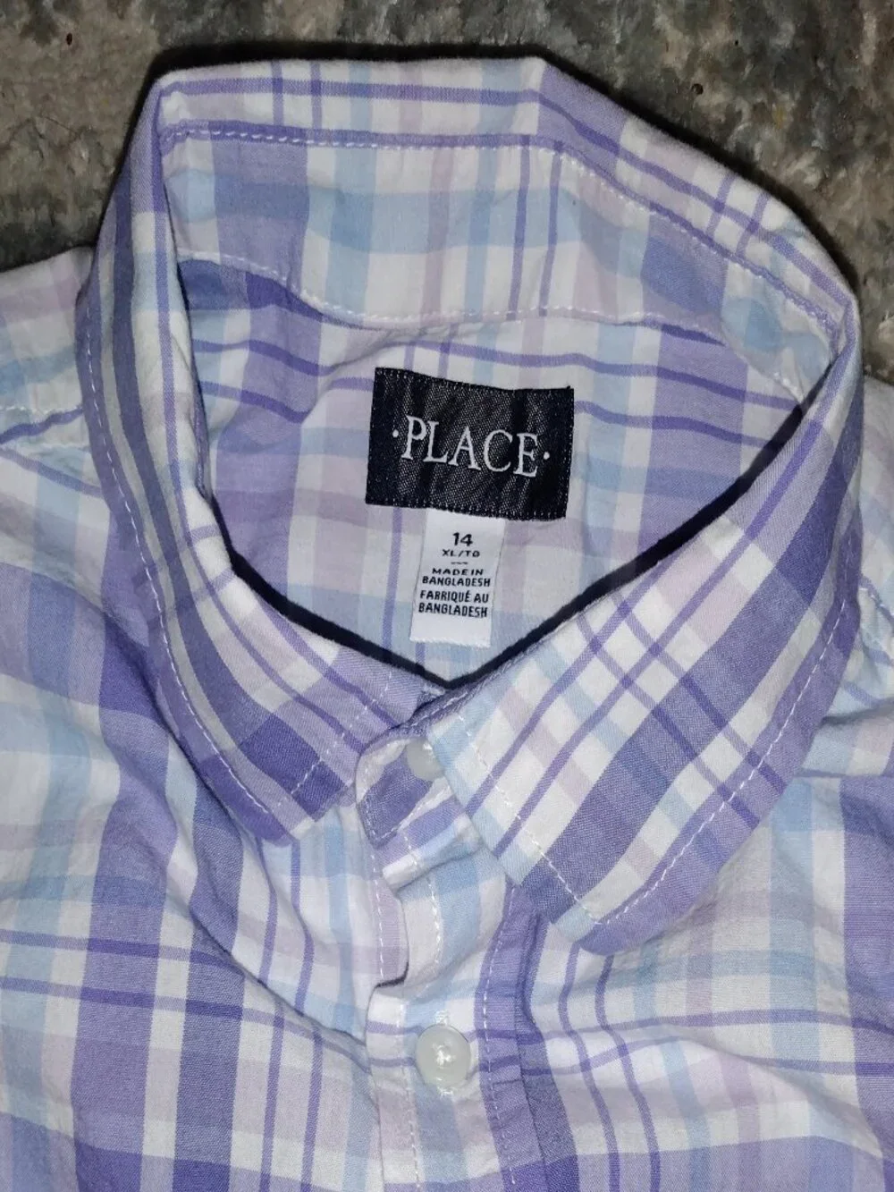Place button down shirt